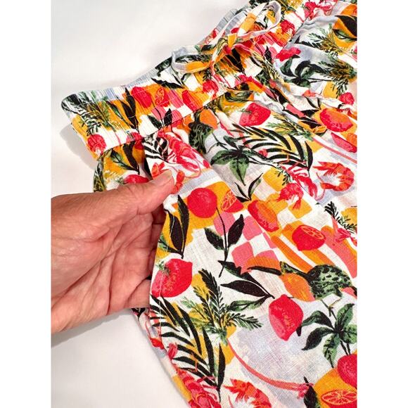 C&C California Linen Pants Wide Leg Beach SMALL Resort Tropical Loungewear - Picture 4 of 7